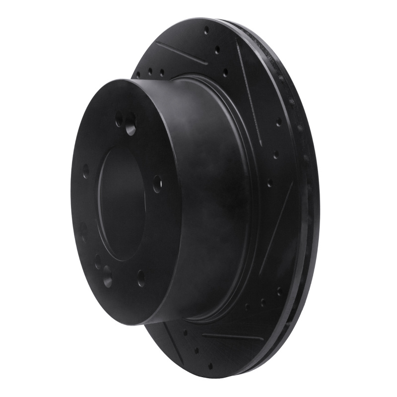 Kia Sorento Brake Rotor (1) - Rear Right - R1 Concepts - Drilled & Slotted - Black - `03-`06